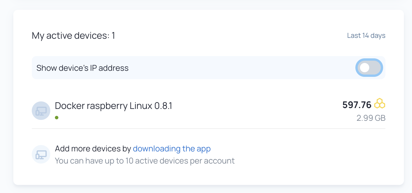 HoneyGain Worker Dashboard HoneyGain worker Dashboard