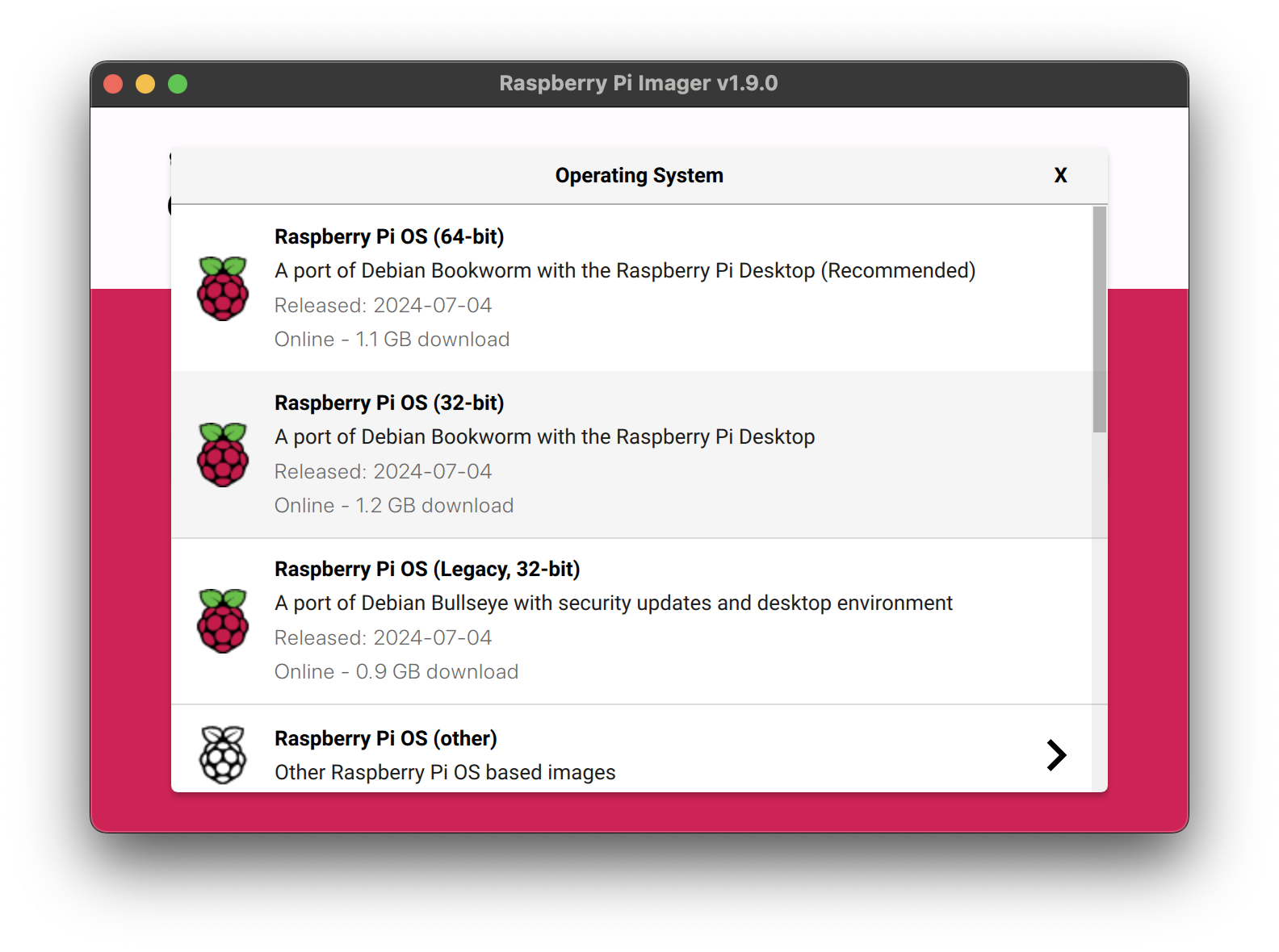Raspberry Pi OS Imager