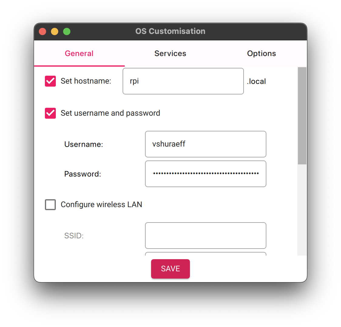 Raspberry Pi OS Imager